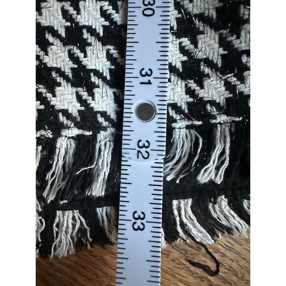 Sophia The Label  Sequin Houndstooth Tweed Bow Straps Fray Hem Medium Mini Dress - Picture 8 of 8